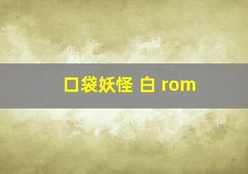 口袋妖怪 白 rom